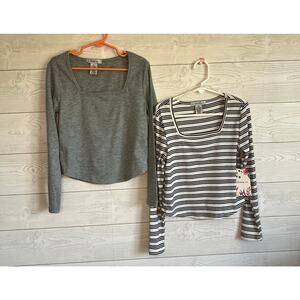 Girls' NWT Olivia Kay ribbed long sleeve tops Size Medium (8)